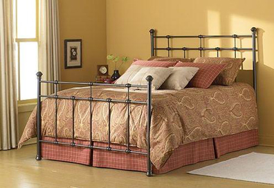 Dexter Bed Hammered Brown Twin Bed Complete W/ Frame