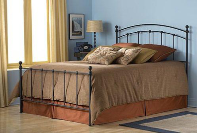 Sanford Bed Matte Black Twin Bed Complete W/ Frame