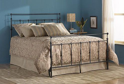 Winslow Bed Mahogany Gold Twin Bed Complete W/ Frame