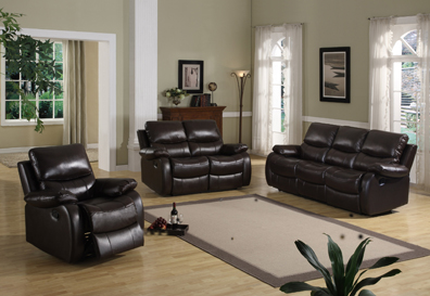 Leather Reclining Sofa