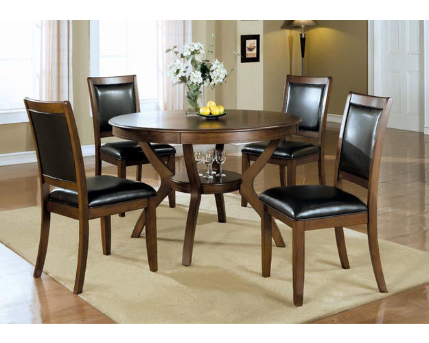Dining Table - 48dia / Dark Walnut Ash Veneer Top