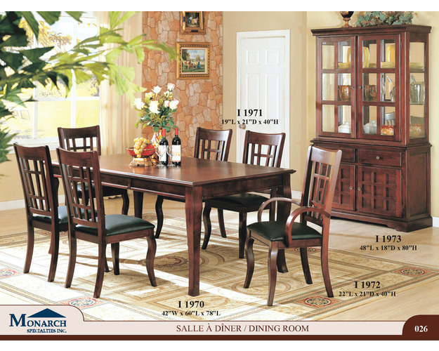 Dark Cherry Veneer 42x 78 Dining Table With An 18 Leaf
Pg26
