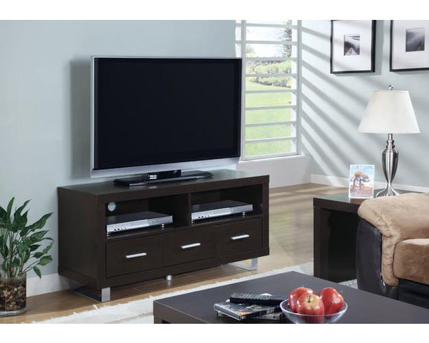 Tv Stand - 48l / Cappuccino With 3 Drawers