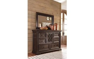 BEDROOM MIRROR WILLENBURG Willenburg Dark BrownB643-36 ASHLEY