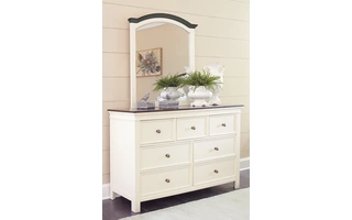 BEDROOM MIRROR WOODANVILLE Woodanville - White/Brown B623-36 ASHLEY