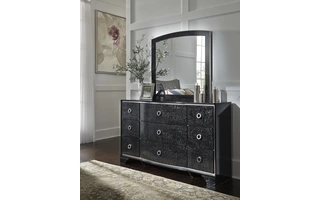 BEDROOM MIRROR AMROTHI BLACK AMROTHI B257-36 ASHLEY