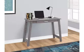 computer desk - 42 l - grey with a storage drawer  