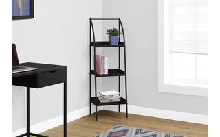 BOOKCASE - 48 H - BLACK - BLACK METAL I7227 I7227 MONARCH SPECIALTIES