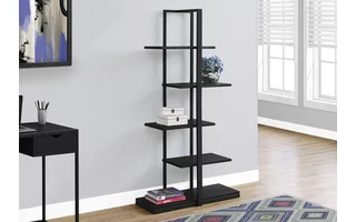 BOOKCASE - 60 H - BLACK - BLACK METAL I7231 I7231 MONARCH SPECIALTIES