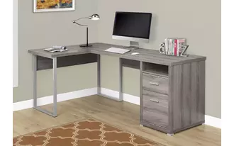 monarch specialties  computer desk - 80 l - dark taupe left or right facing in 