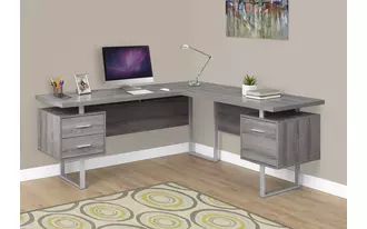 computer desk - 70 l - dark taupe left or right facing  