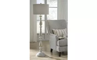 poly floor lamp (1/cn) bernadate whitewash