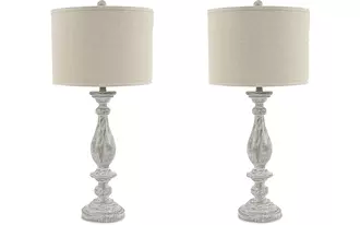 poly table lamp (2/cn) bernadate whitewash