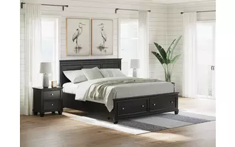Ashley lanolee california king rails in black