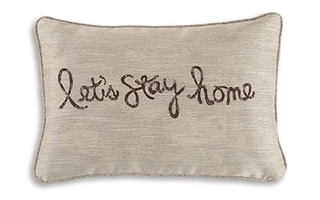 A1000554 Lets Stay Home PILLOW (4/CS)