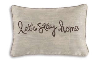 PILLOW (4/CS) Lets Stay Home ChocolateA1000554 ASHLEY