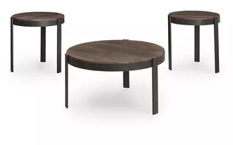 occasional table set (3/cn) horizon hills brown/black