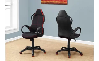 OFFICE CHAIR - BLACK / RED FABRIC / MULTI POSITION I7259 I7259 MONARCH SPECIALTIES