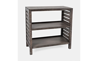 CLARK SLATTED BOOKCASE - STONEWALL GREY DARK RUSTIC PRAIRIE FINISH DARK RUSTIC PRAIRIE FINISH 1730-92 JOFRAN