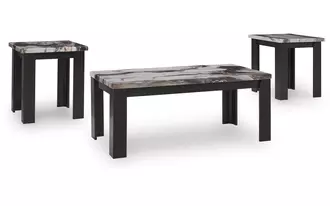 occasional table set (3/cn) jazmore dark brown