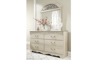 BEDROOM MIRROR Catalina Antique WhiteB196-36 ASHLEY