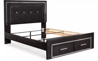 Ashley kaydell queen/king platform rails in black