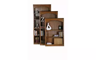 48 TALL OPEN BOOKCASE, 2 FIXED WOOD SHELVES, PLAIN BASE*GLASS*NG*FINSISH*CC, DK, LT, MD, SO, UN, CR, CM 29348 29348 EAGLE