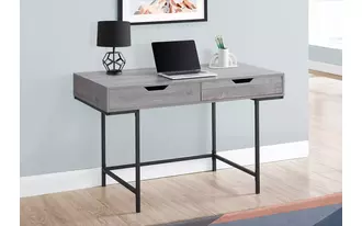 computer desk - 48 l - grey - black metal  