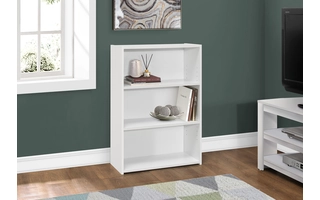 BOOKCASE - 36 H - WHITE WITH 3 SHELVES I7479 I7479 MONARCH SPECIALTIES