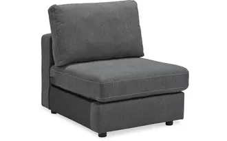 Ashley candela armless chair in charcoal