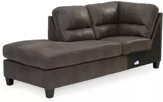 Ashley navi laf corner chaise in smoke