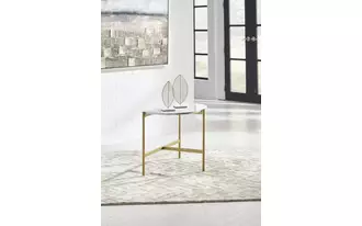 chair side end table wynora white/gold