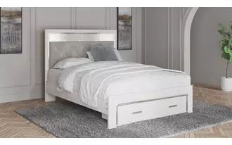 Ashley altyra queen storage footboard in white