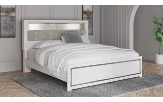 Ashley altyra king uph panel bookcase hdbd in white