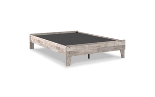 FULL PLATFORM BED Neilsville WhitewashEB2320-112 ASHLEY