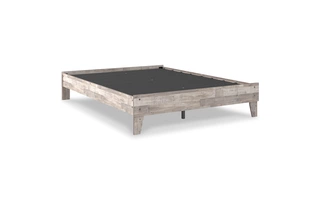QUEEN PLATFORM BED Neilsville WhitewashEB2320-113 ASHLEY