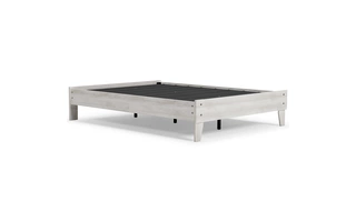 FULL PLATFORM BED Shawburn White/BrownEB4121-112 ASHLEY