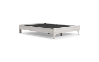 QUEEN PLATFORM BED Shawburn White/BrownEB4121-113 ASHLEY