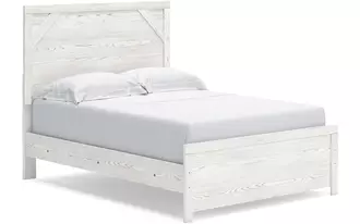 Ashley gerridan full panel headboard/footboard in white/gray