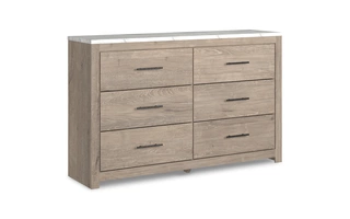 SIX DRAWER DRESSER Senniberg Light Brown/WhiteB1191-31 ASHLEY