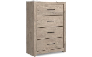 FOUR DRAWER CHEST Senniberg Light Brown/WhiteB1191-44 ASHLEY