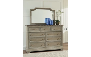 BEDROOM MIRROR BORLEND LINEN Borlend Two-tone BrownB738-36 ASHLEY