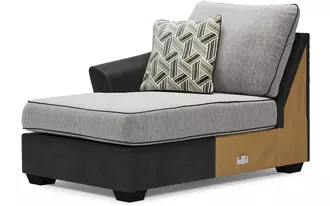 Ashley bilgray laf corner chaise in pewter