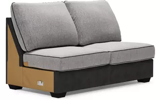 Ashley bilgray armless loveseat in pewter