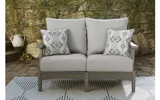 loveseat w/cushion visola gray