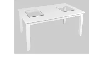 Ashley urban icon dining table w/12" ext leaf mission viejo collection in 