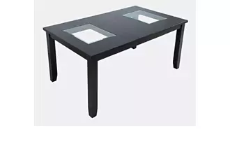 Ashley urban icon dining table w/12" ext leaf urban icon collection in 