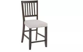 Ashley willow creek uph slatback counter stool (2/ctn) willow creek collection in 