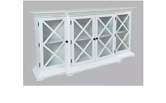 Ashley carrington four door 70" breakfront cabinet carrington collection in 