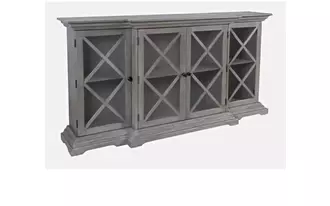 Ashley carrington four door 70" breakfront cabinet carrington collection in 